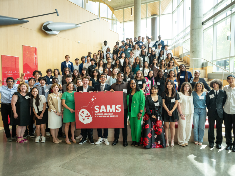 Group photo of Summer Academy for Math & Science Pre-College program participants.