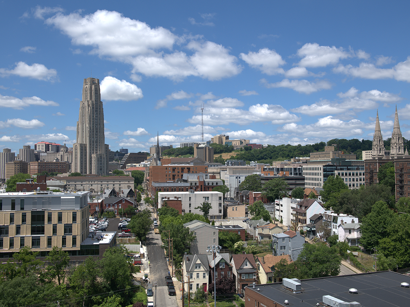 Aerial photo of the city of Pittsburgh