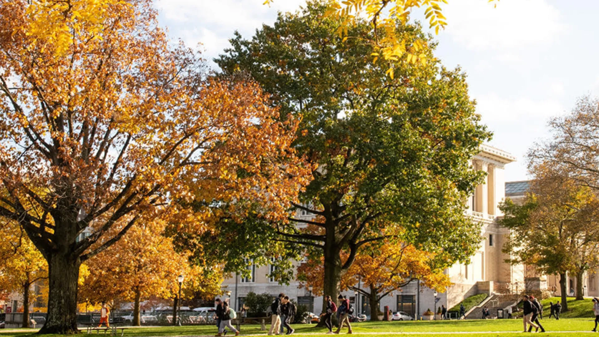 CMU's campus in the fall. 